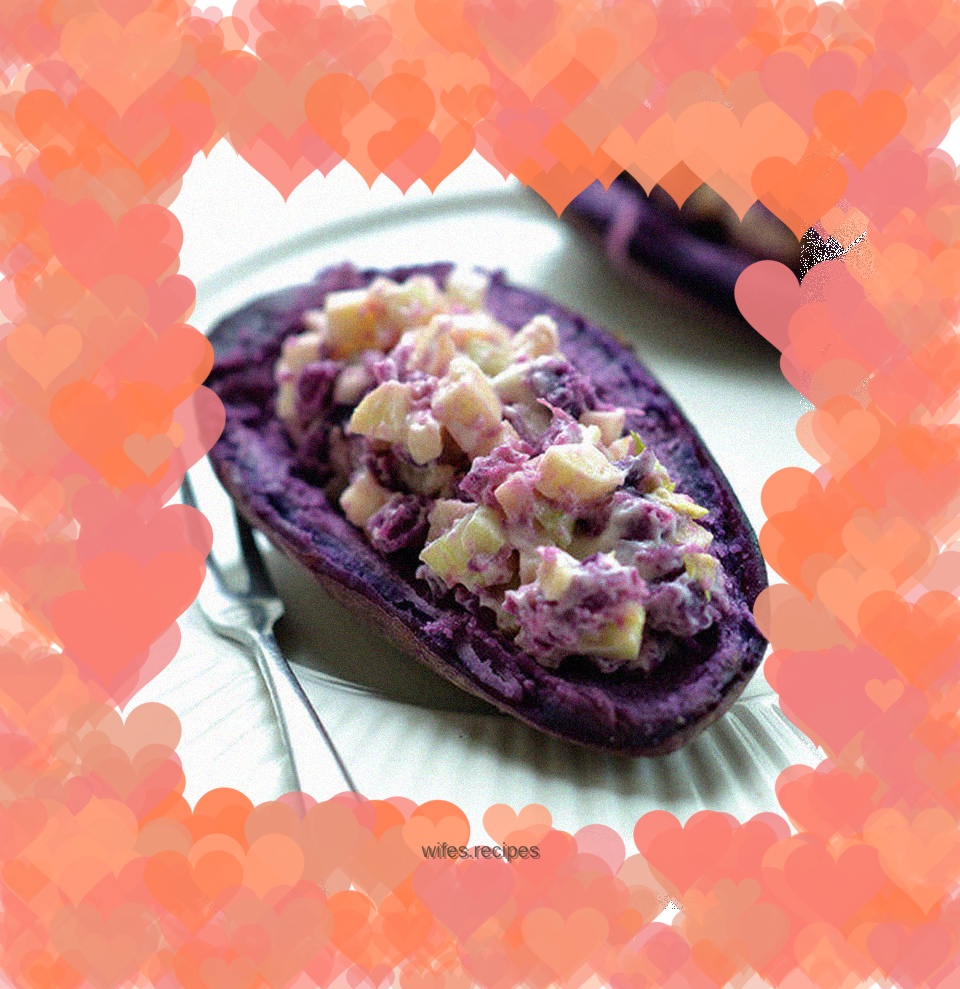 Super delicious purple potato salad