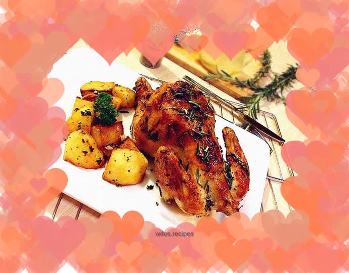 World Cup Grilled Spring Chicken with Lemon Juice and Herbs