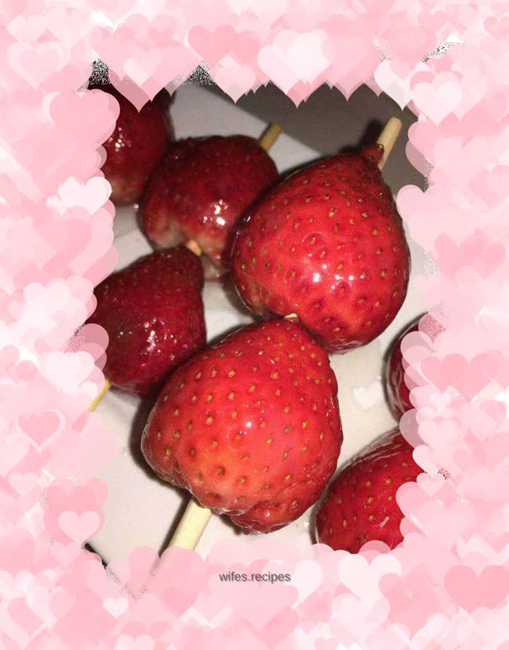 Strawberry candied haws