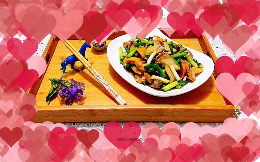 Fake abalone mixed with side dishes