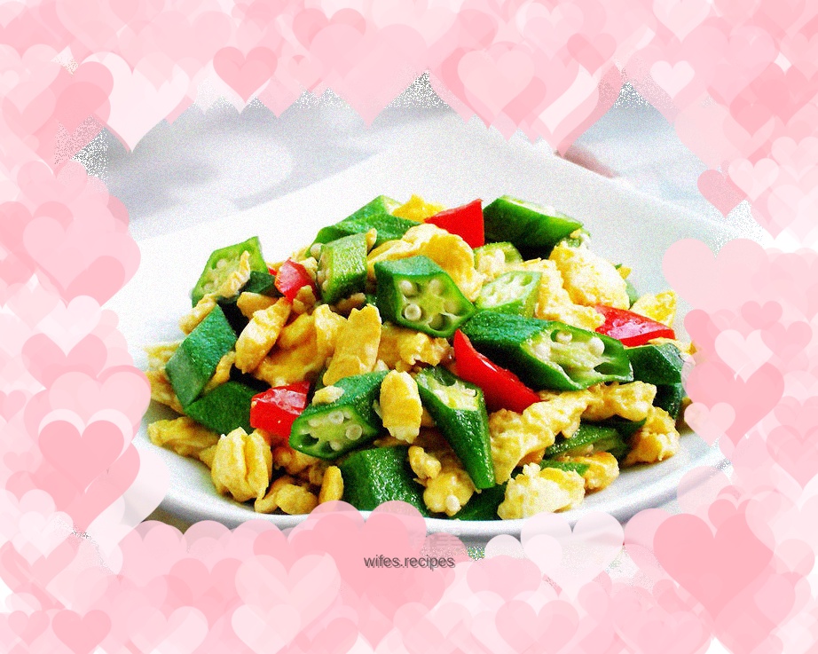 Okra scrambled eggs