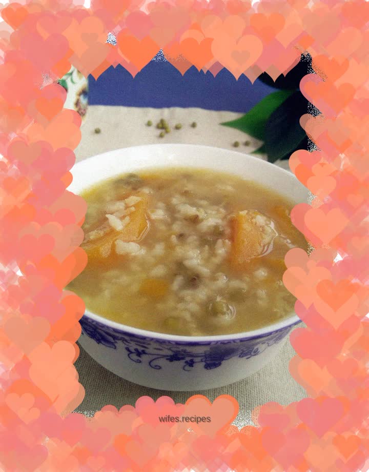 Mung bean and pumpkin porridge