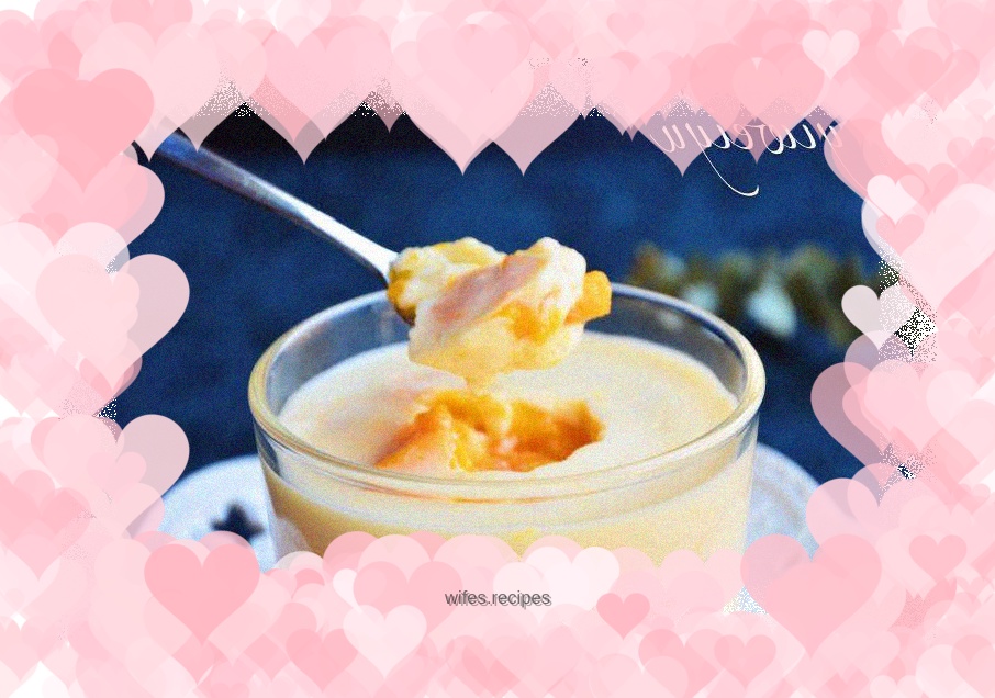 Mango yogurt jelly
