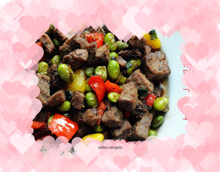 Black pepper beef cubes