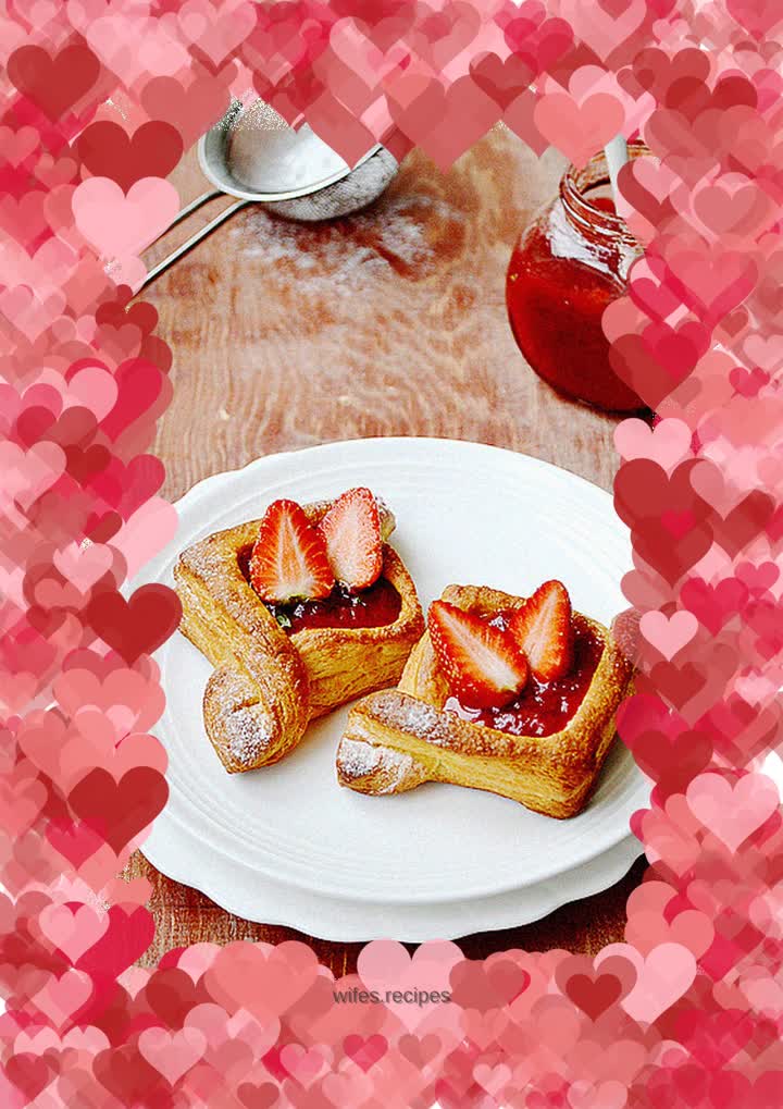 26 exploded pictures of handmade strawberry Danish bread