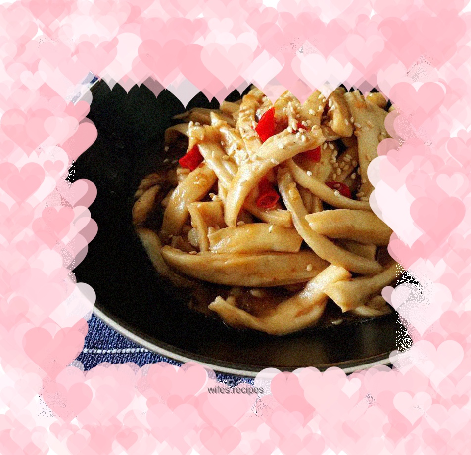 Stir-fried King Oyster Mushroom