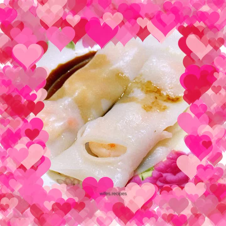 Cantonese style shrimp rice roll