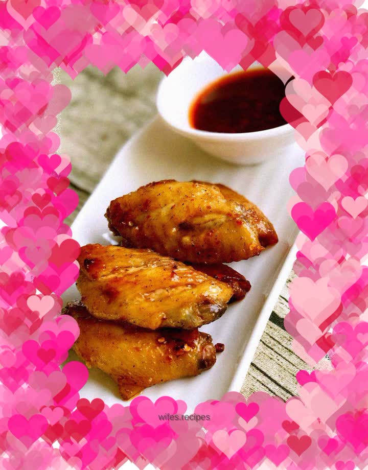 Grilled chicken wings with secret sauce