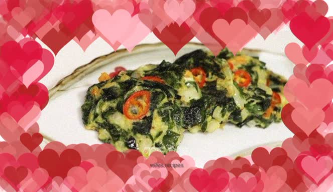 Delicious wakame pancake