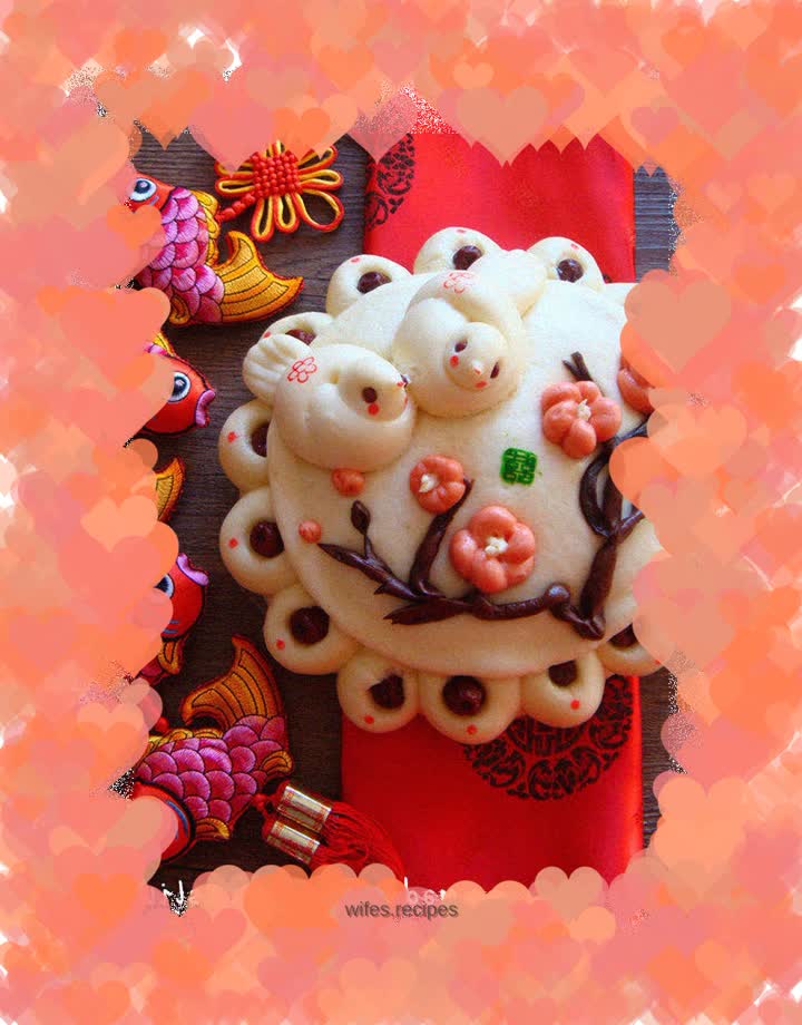 Date flower cake, rice cake, date steamed bun (Flower style steamed bun and flower steamed bun)