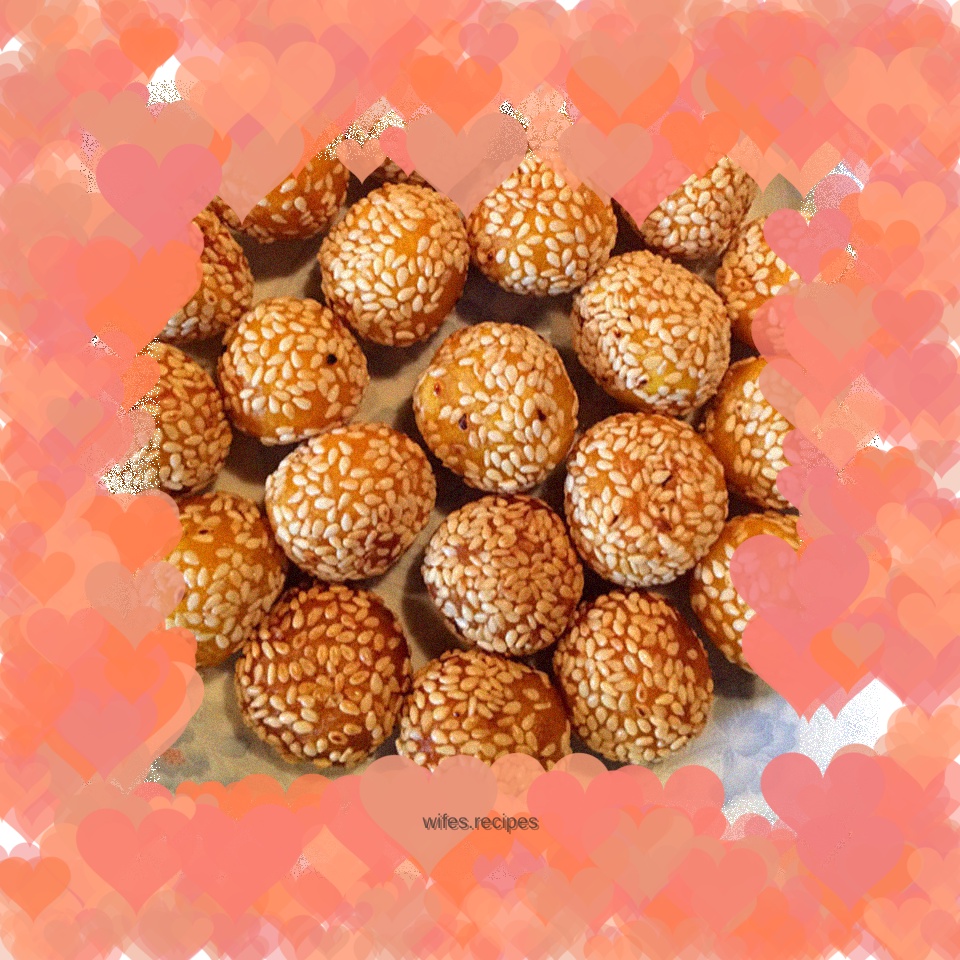 Pumpkin sesame balls