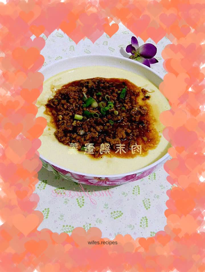 Minced meat and egg custard
