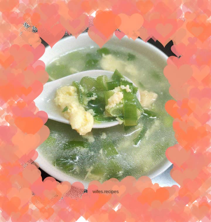 Scallion egg soup