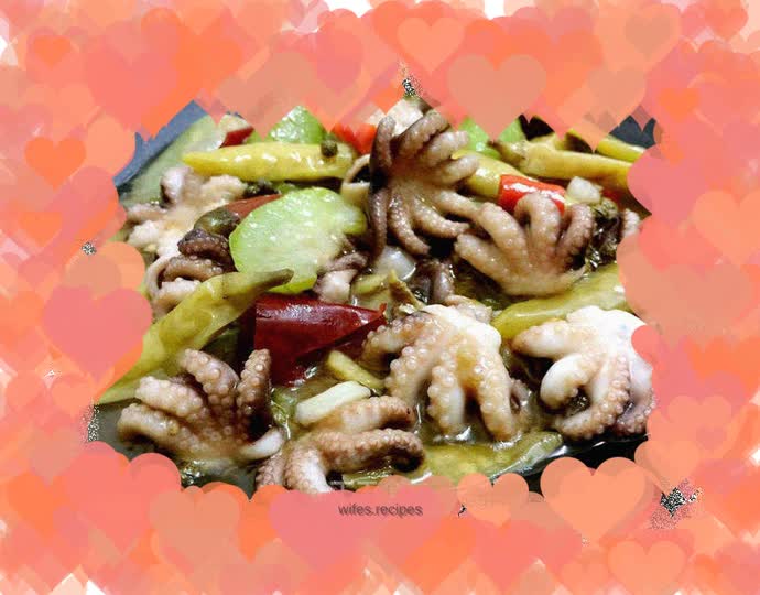 Pickled pepper octopus