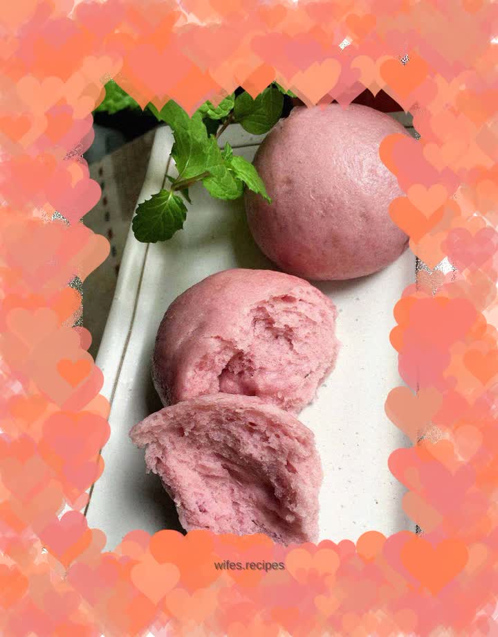 Purple sweet potato milk steamed buns
