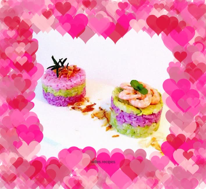 Avocado and Purple Cabbage Sushi Rice