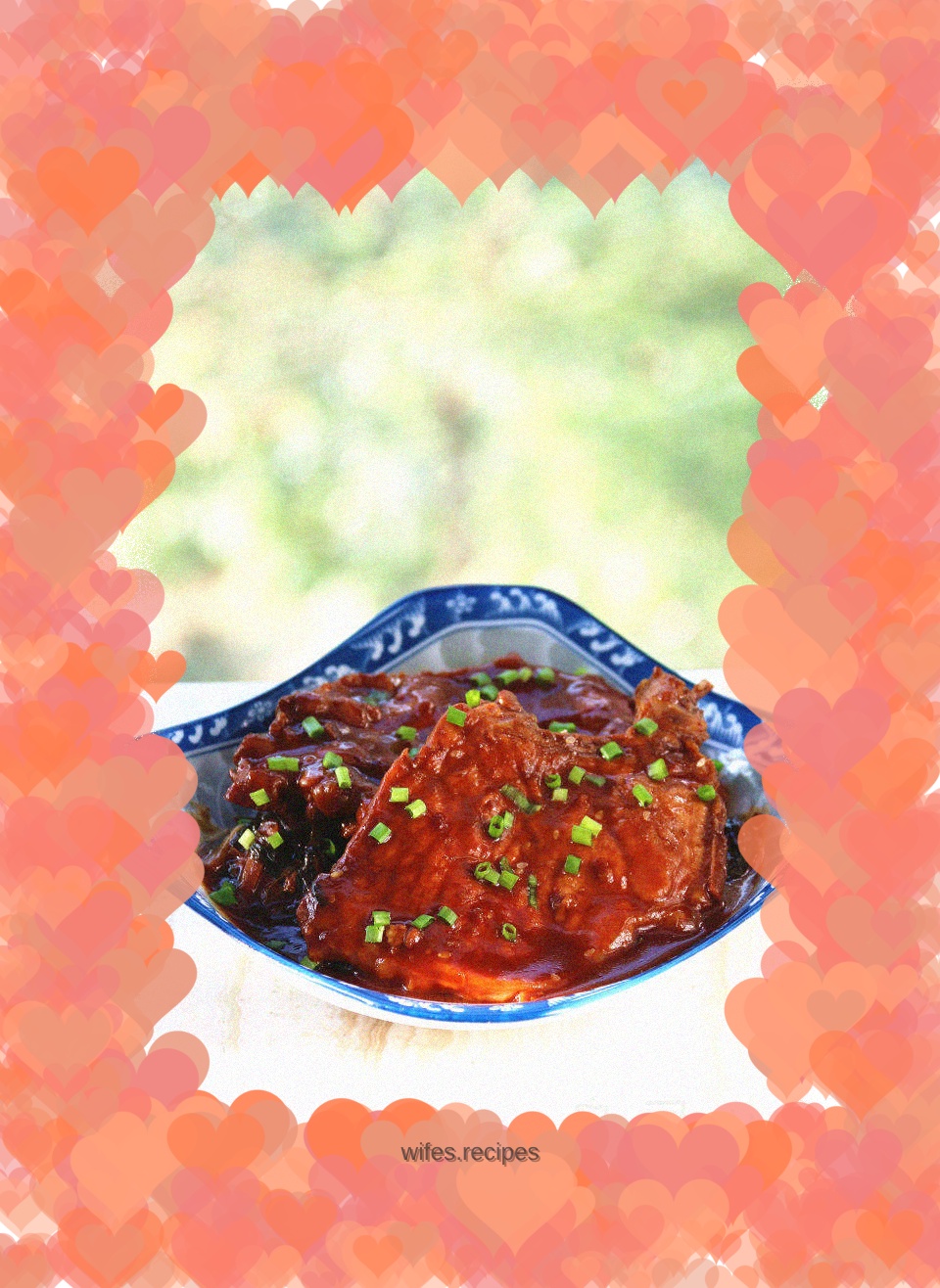 Braised pork ribs with green onions
