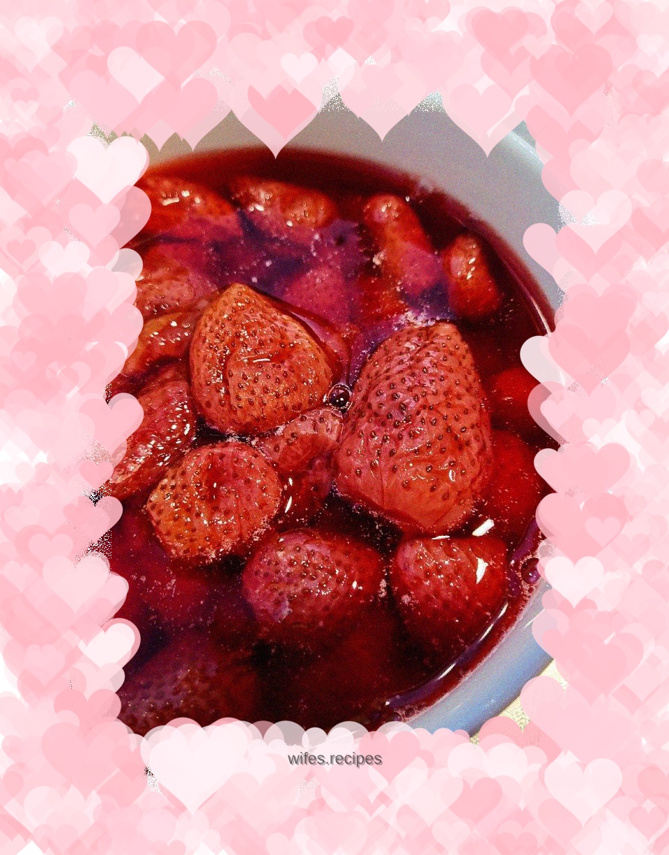 Canned strawberry syrup