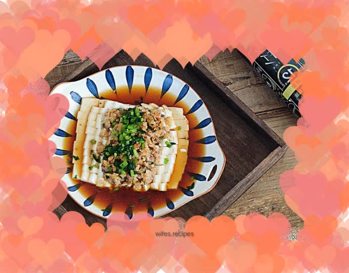 Steamed tofu with shrimp paste