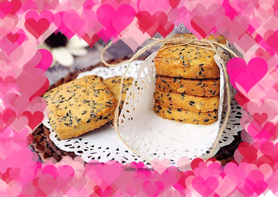 Black sesame walnut handmade cookies