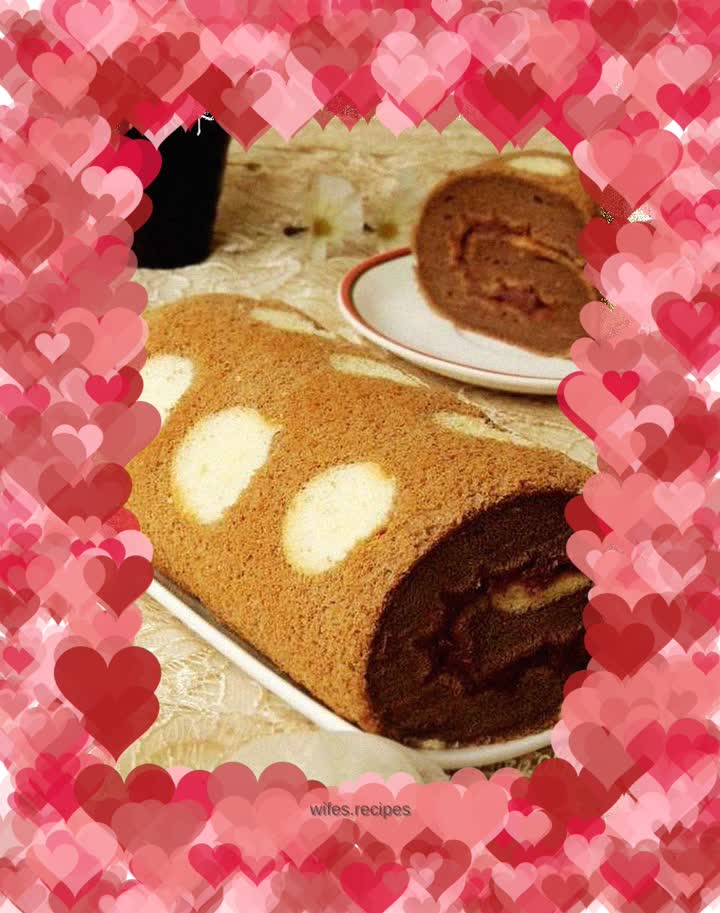 Wave Dot Cocoa Cake Roll