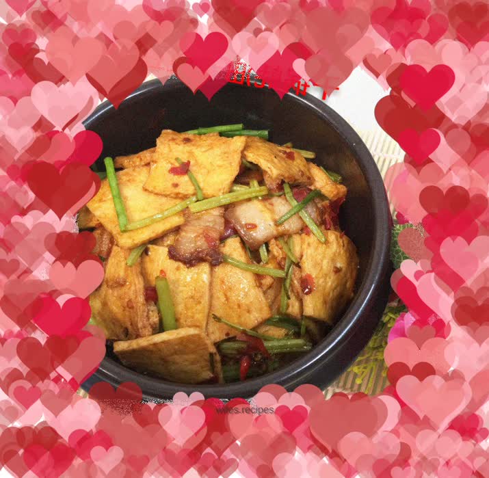 Dry pot oyster sauce thousand leaf tofu