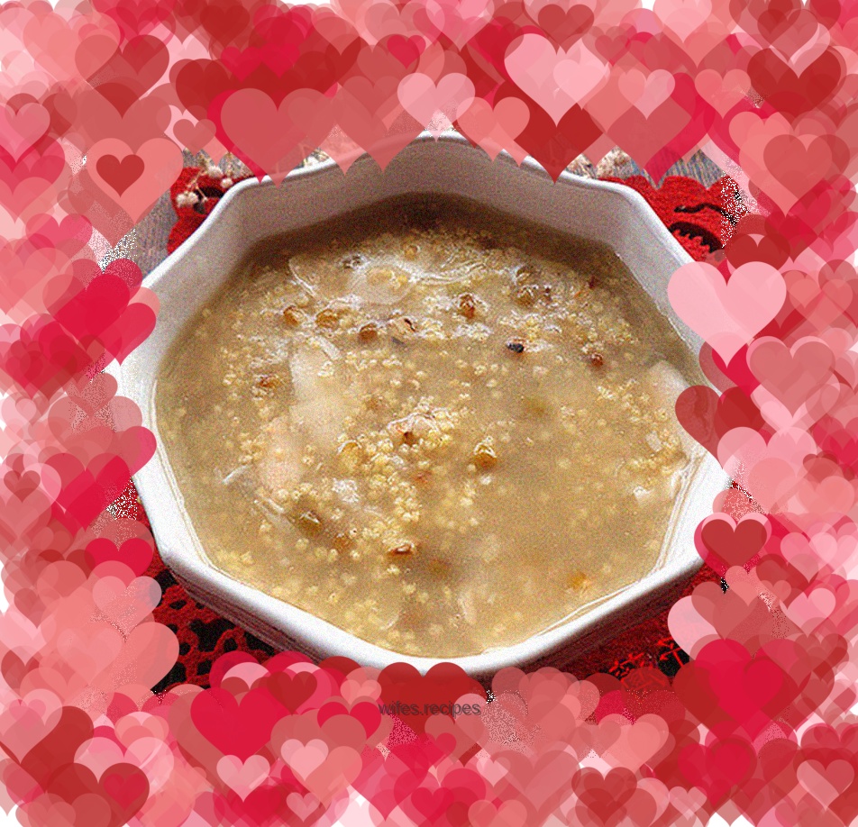 Light food - mung bean lily rock sugar porridge