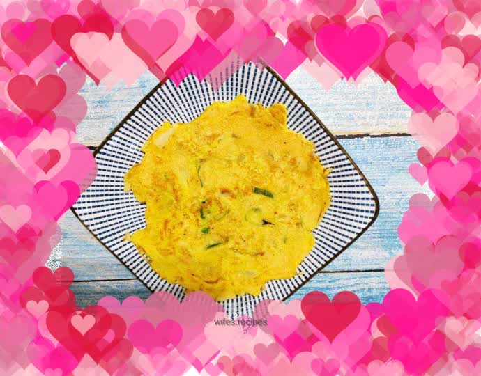 First vegetable egg pancake