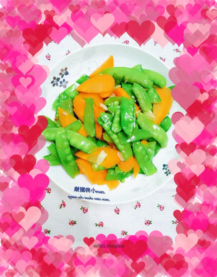 Quick Fried Snow Peas and Carrots