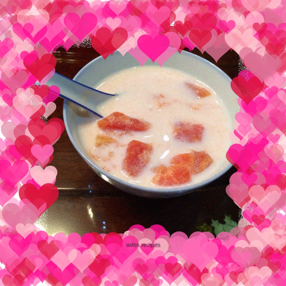 Rock sugar milk papaya sugar water