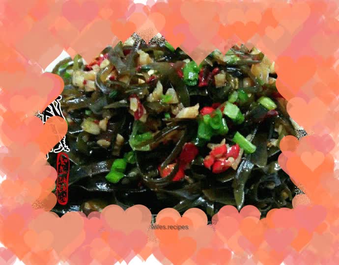 Cold seaweed shreds