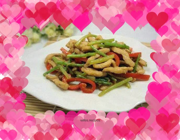 Artemisia stalk chicken shreds