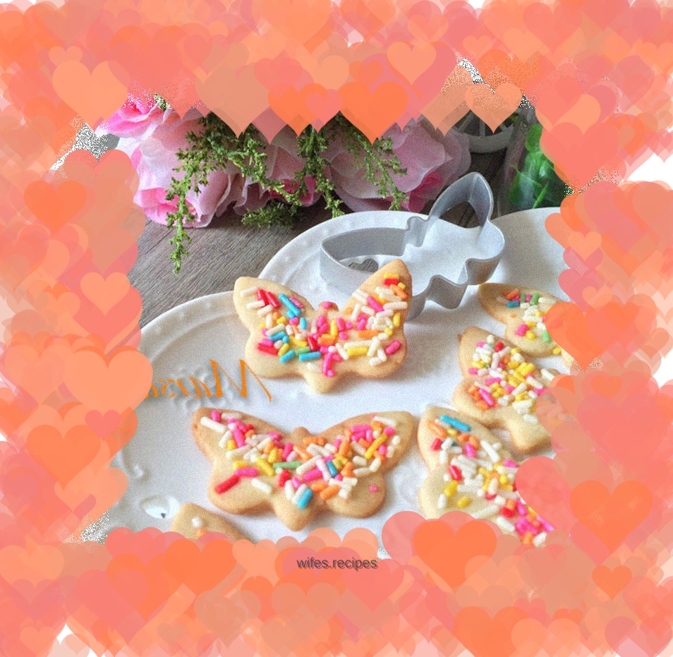 Colorful butterfly cookies