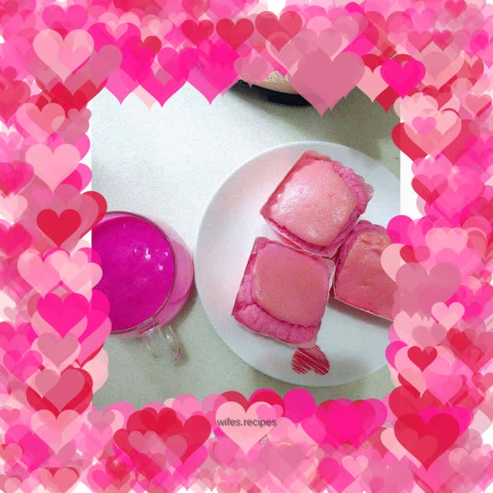 Hanyou Air Fryer——Red Heart Dragon Fruit Cake