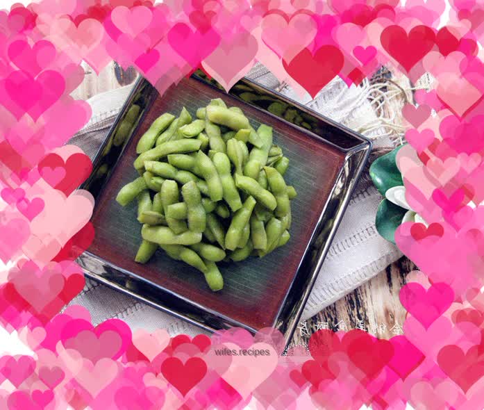 The season for edamame-- braised edamame