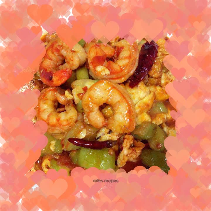 Fish-flavored loofah, shrimp and eggs