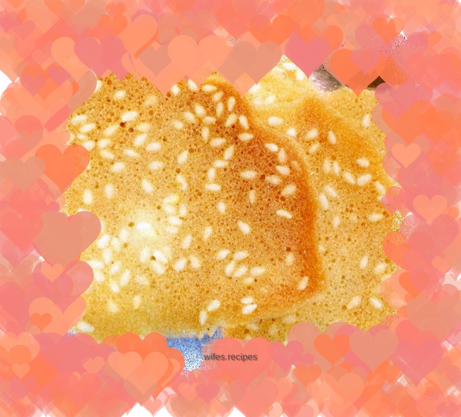 Irregular sesame cake