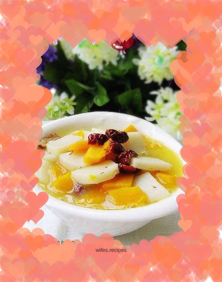 Pumpkin, red date and honey rice cake