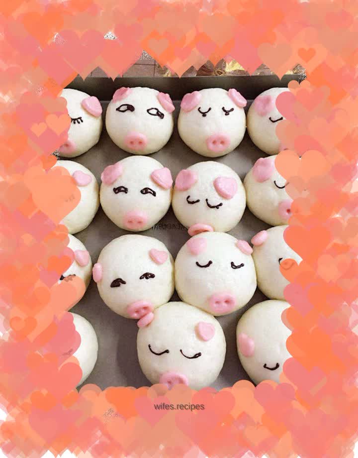 Cute pig buns