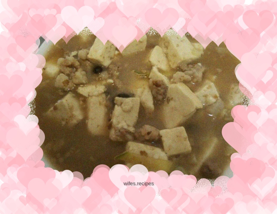 Braised Tofu with Minced Pork and Black Bean Sauce