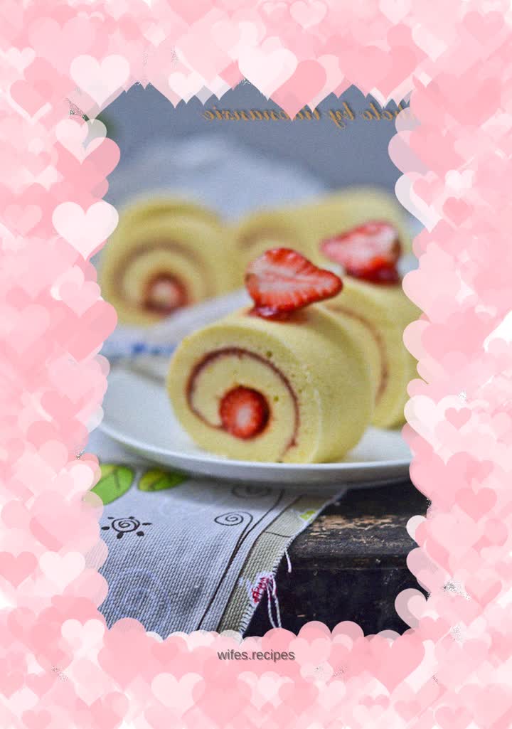 Strawberry cake roll