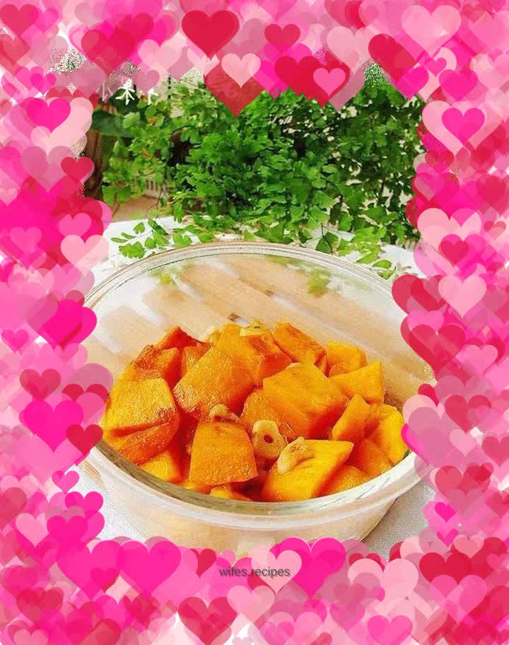 Microwave Pumpkin with Oyster Sauce