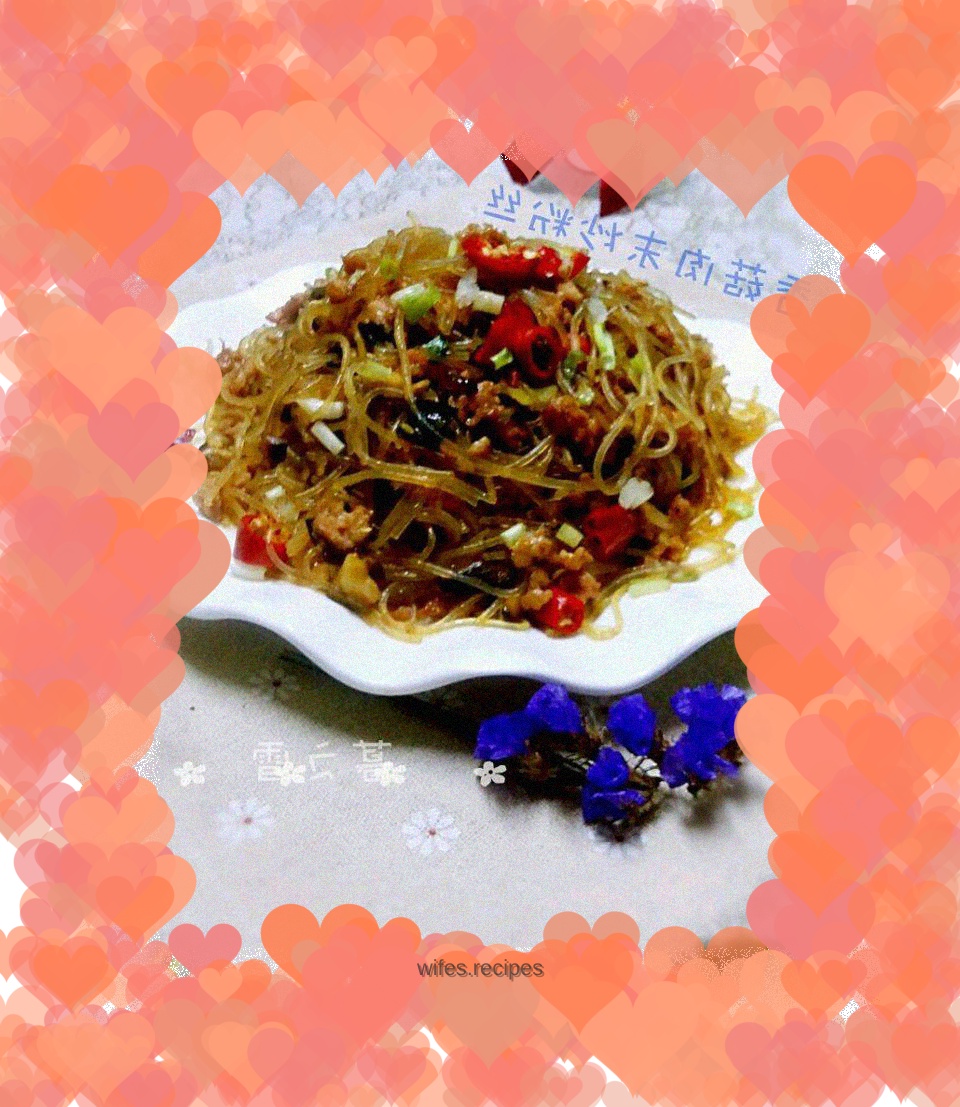 Stir-fried Vermicelli with Mushrooms and Minced Pork