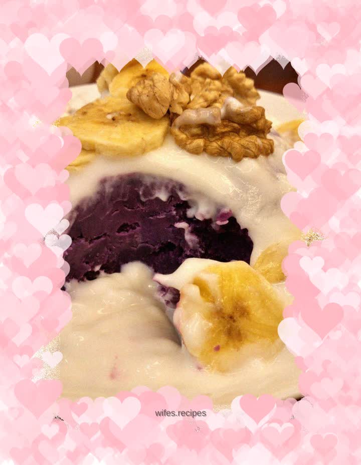 Purple sweet potato yogurt