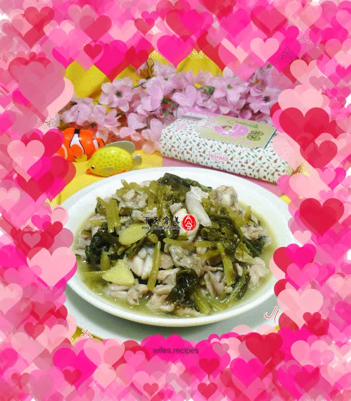 Stir-fried bullfrog with pickled vegetables