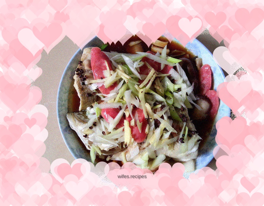 Steamed seabass (with meat version)