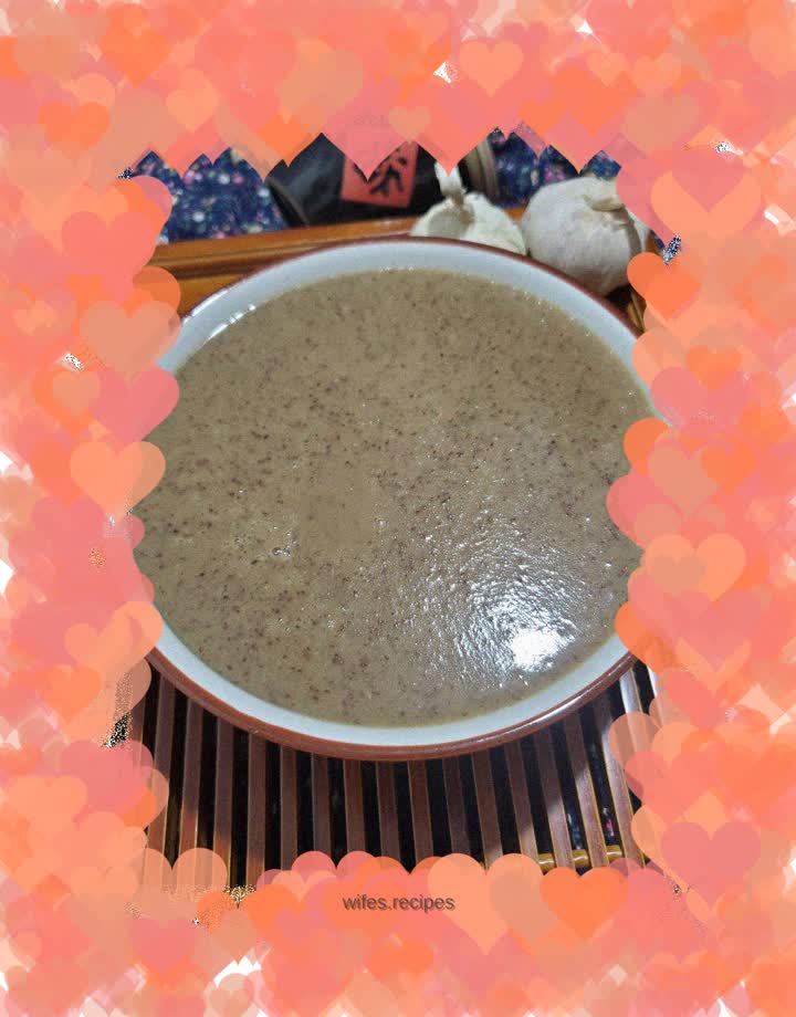 Black bean, red date, yam and rice paste