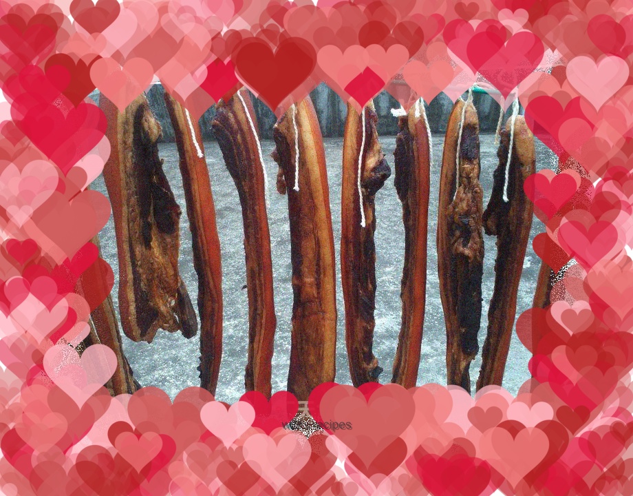 Homemade flavored bacon