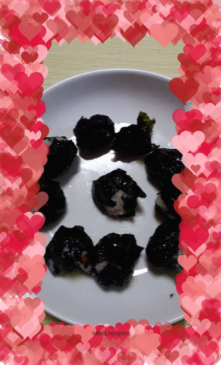 Pork floss and seaweed rice