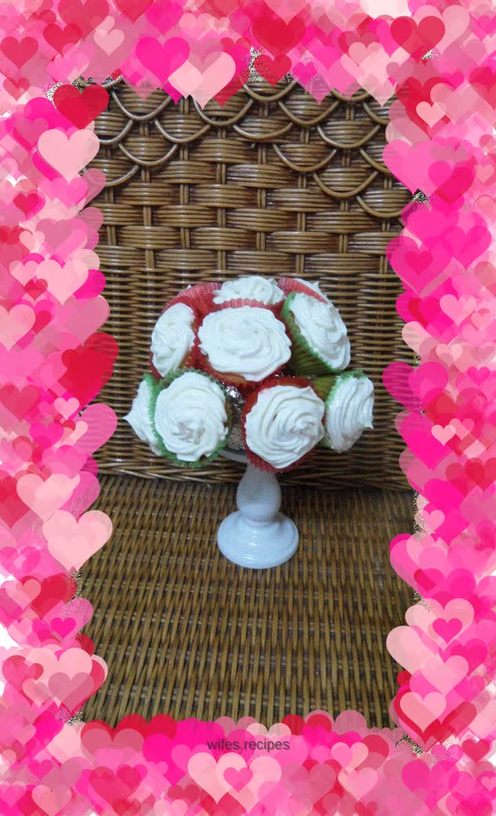 Flower cup cake